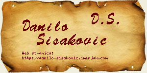 Danilo Šišaković vizit kartica